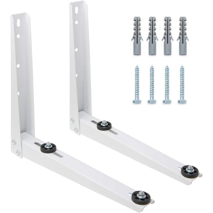 1-2HP Air Conditioner Wall Bracket Mount - Heavy Duty AC Support (White)
